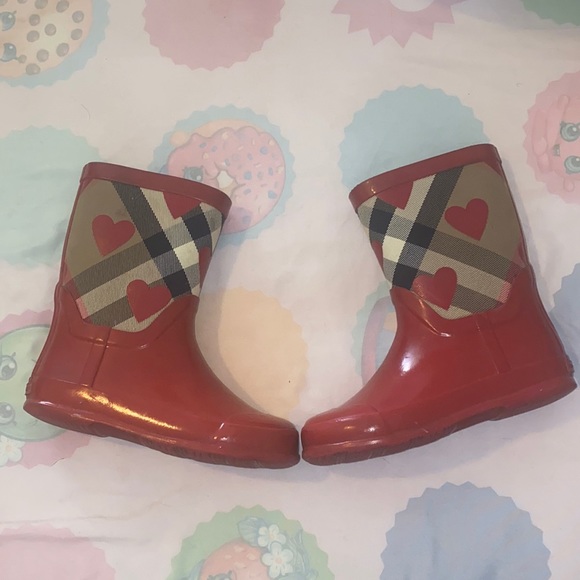 Burberry Shoes Burberry Rain Boot Heart Little Girl Size 3 13c